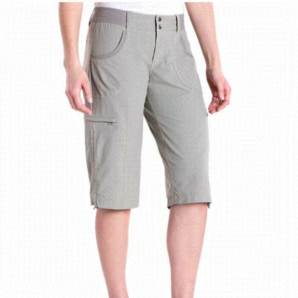 Kuhl Gray Durango Knicker Hiking Capri Shorts w/ Ruching - 6 - Picture 1 of 10